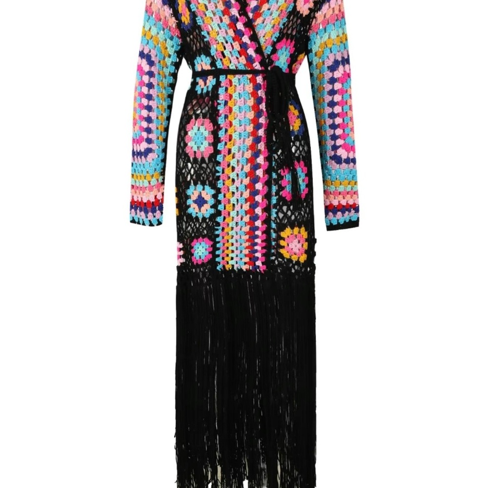 Colorful Crochet Maxi Dress